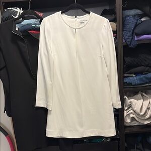 Elizabeth and James Cream Mini Dress with Blouse Style